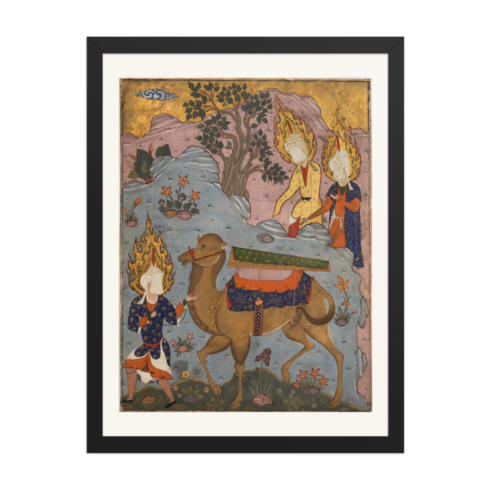 The Coffin of Imam Ali — Falnama, Qazvin | Restored Persian Wall Art — view 4
