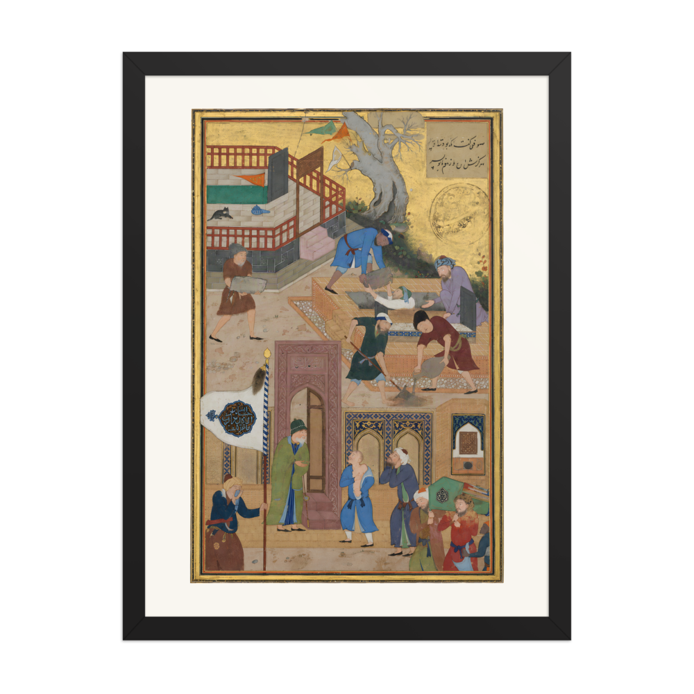 Funeral Procession — Mantiq al-Tayr, Herat | Restored Persian Wall Art — view 4