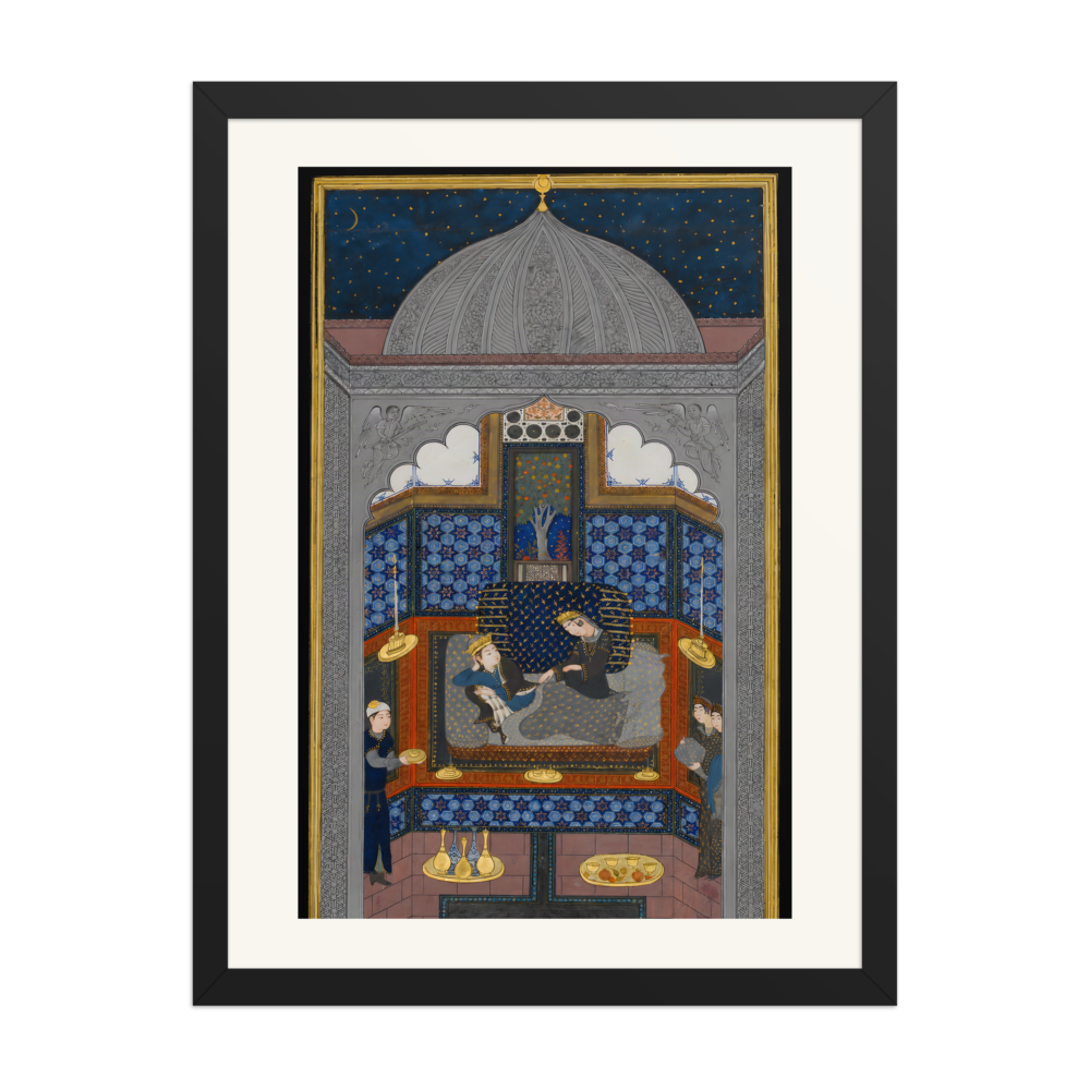 Bahram Gur in the Dark Palace — Khamsa of Nizami, Herat 1430 | Restored Persian Wall Art — view 4