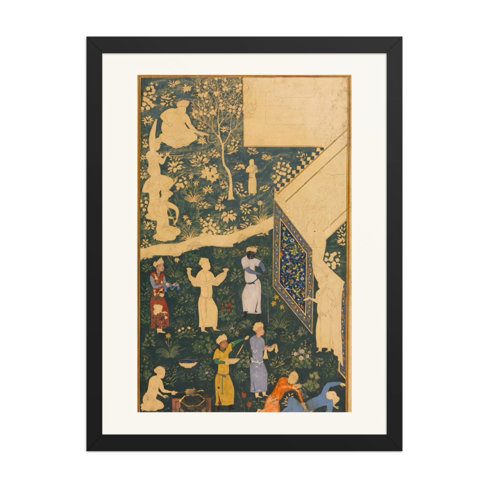 Outside a Royal Encampment — Timurid Herat, about 1485 | Restored Persian Wall Art — view 4