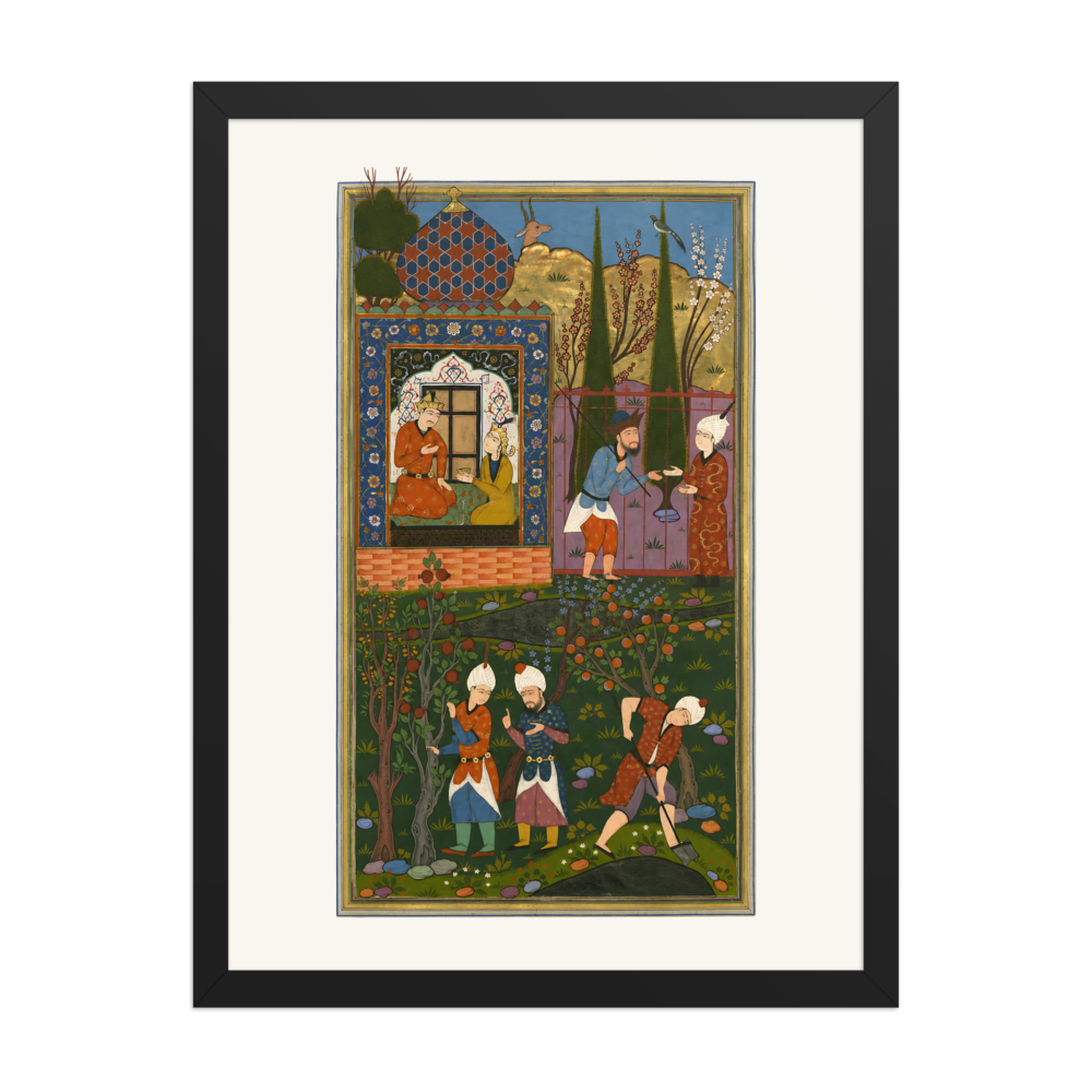 Bahram Gur in the Blue Pavilion — Khamsa of Nizami, 1528 — view 4