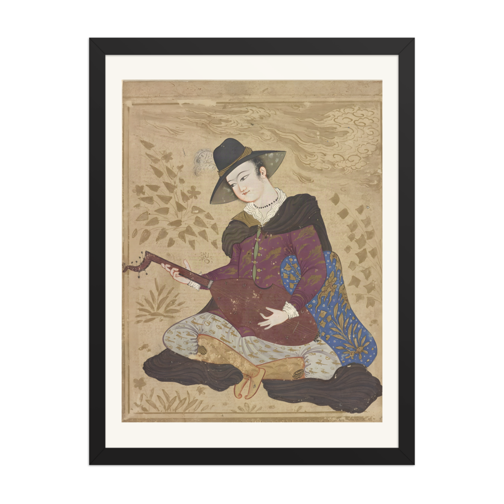 Young Man in European Dress Playing a Lute — view 4