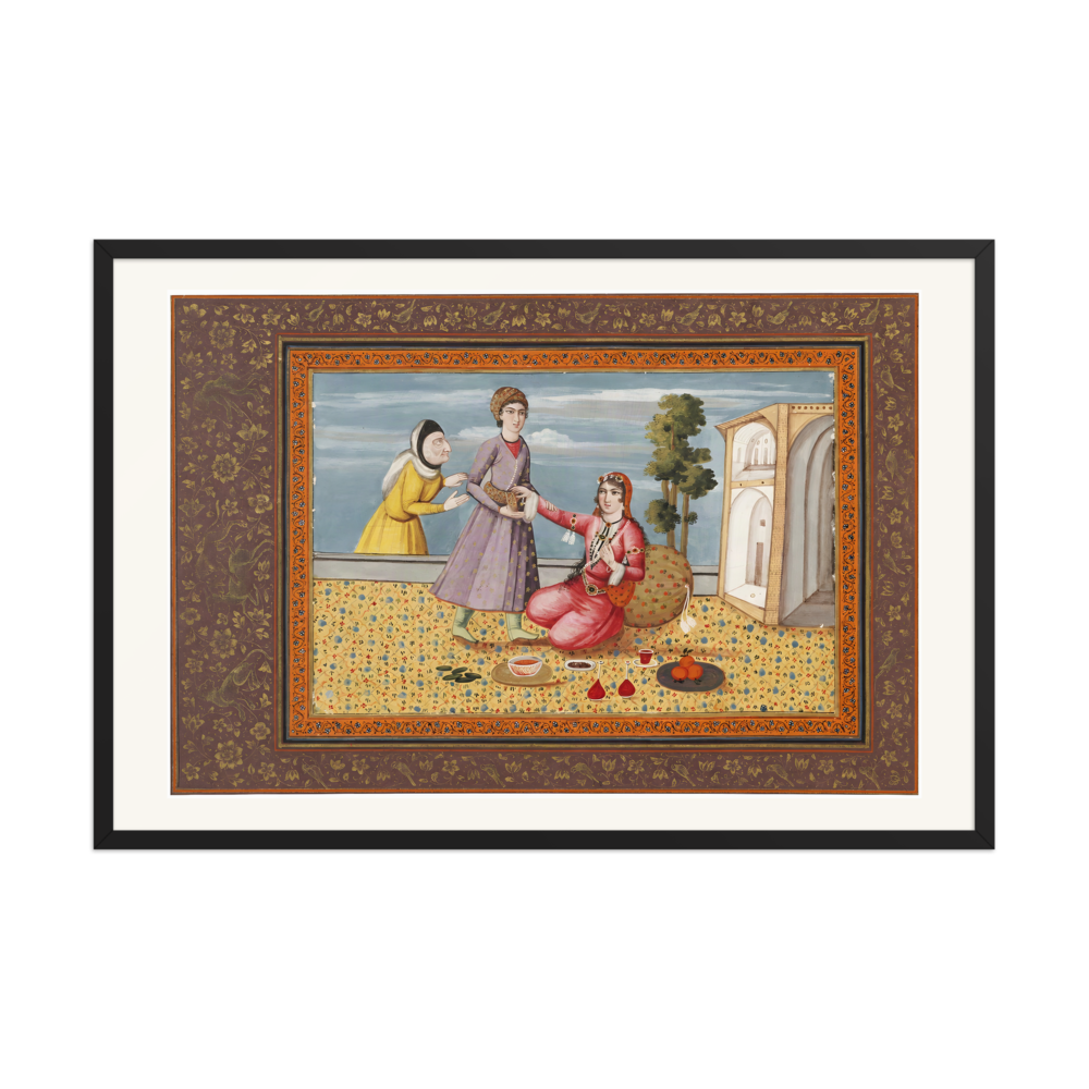Siyavush in Sudaba's Chamber | Restored Persian Miniature — view 7