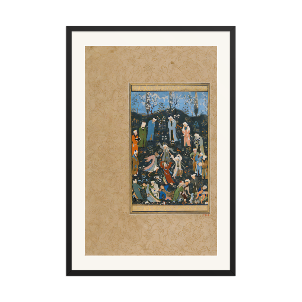 Dancing Dervishes — Divan of Hafiz, Herat | Restored Persian Wall Art — view 7