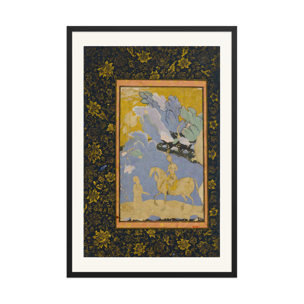 Meeting of a Prince and Poet — Tabriz | Restored Persian Wall Art — view 7