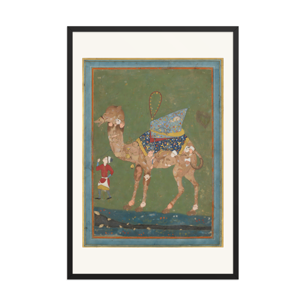 Composite Camel with Attendant — Khurasan | Restored Persian Wall Art — view 7
