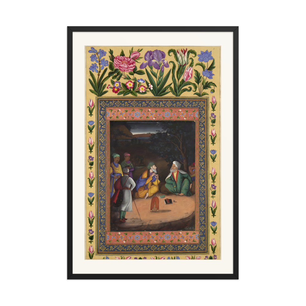 A Night-time Gathering — Davis Album, 1664 | Restored Persian Wall Art — view 7