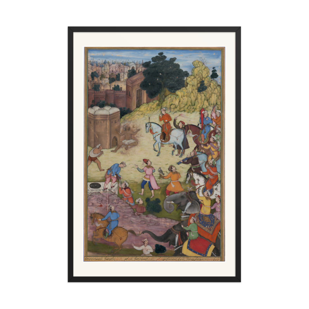 A Bathhouse Keeper Consumed by Passion — Khamsa, 1597 | Restored Persian Wall Art — view 7