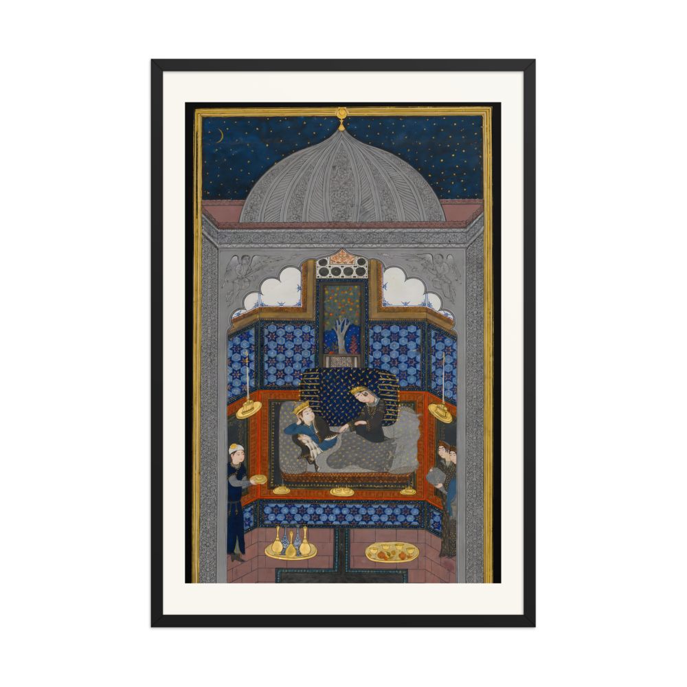Bahram Gur in the Dark Palace — Khamsa of Nizami, Herat 1430 | Restored Persian Wall Art — view 7