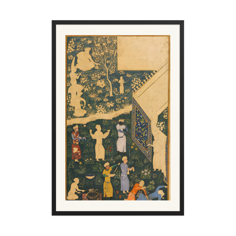 Outside a Royal Encampment — Timurid Herat, about 1485 | Restored Persian Wall Art — view 7