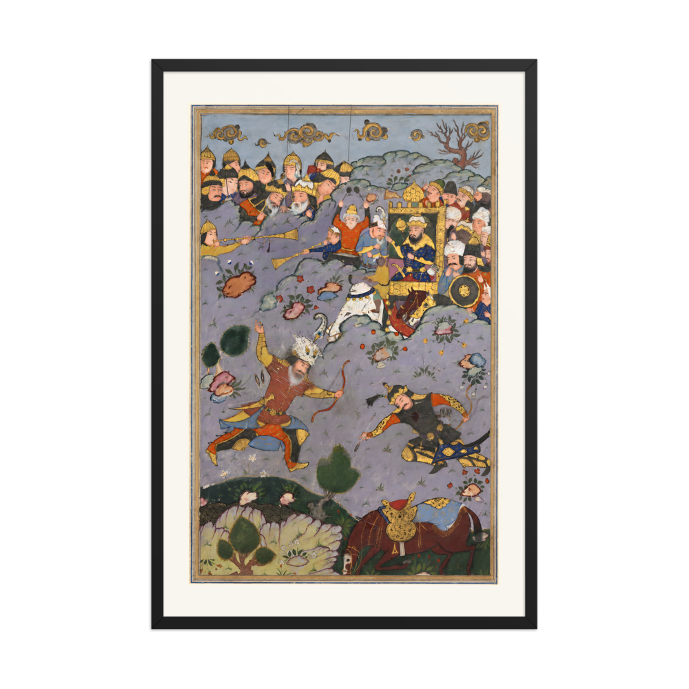 Rustam Shoots Ashkabus — Shiraz Shahnama | Restored Persian Wall Art — view 7