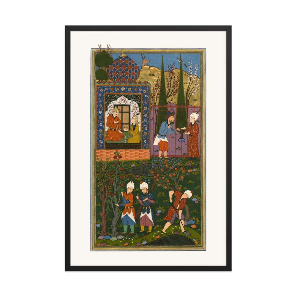 Bahram Gur in the Blue Pavilion — Khamsa of Nizami, 1528 — view 7