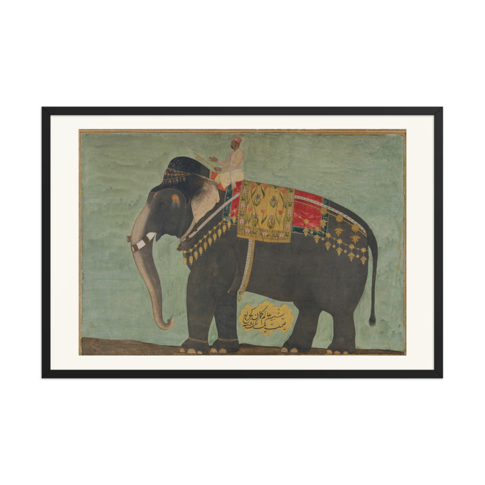 Portrait of the Elephant 'Alam Guman | Restored Mughal Wall Art — view 12