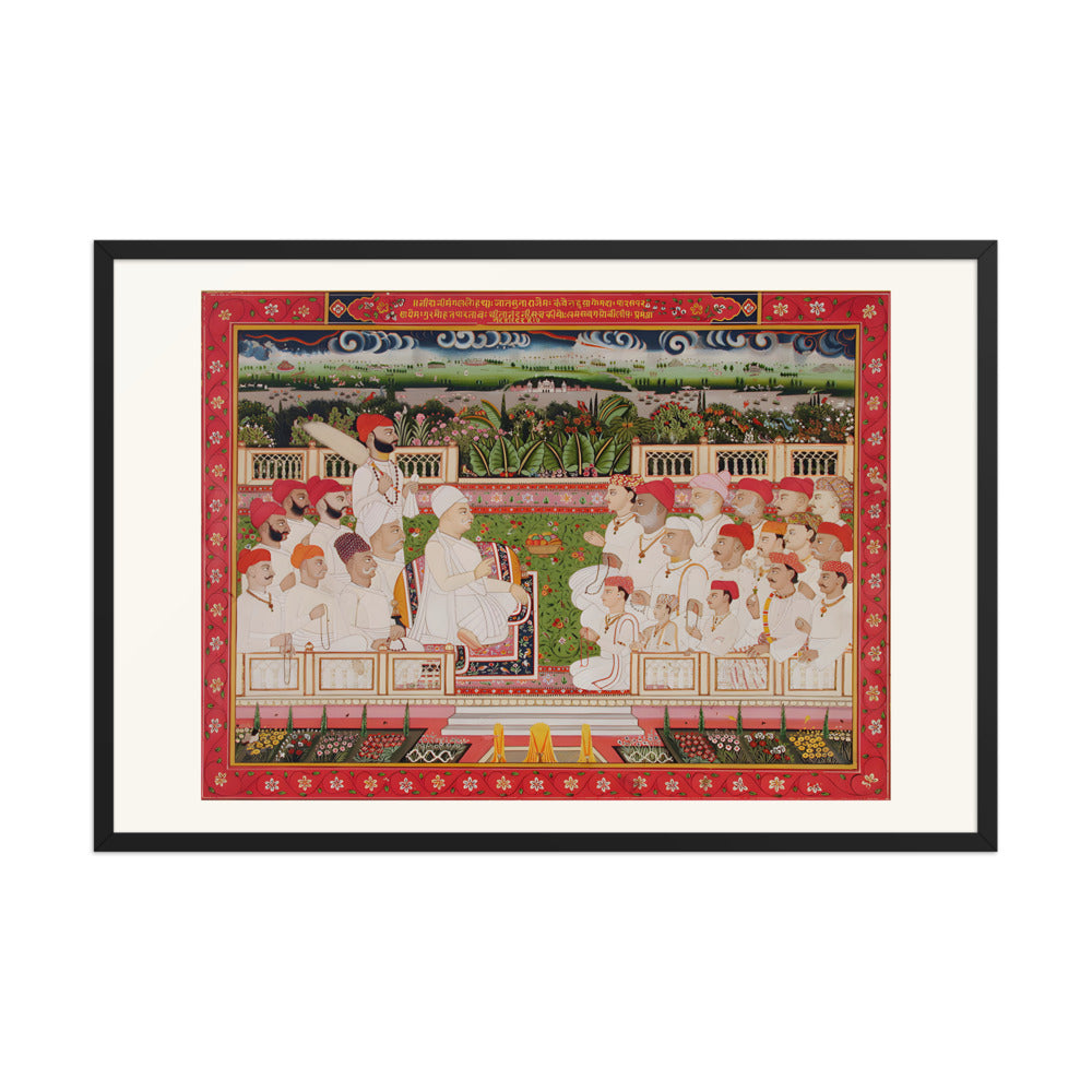 A Jaipur Raja in Durbar — Restored Rajput Wall Art — view 10