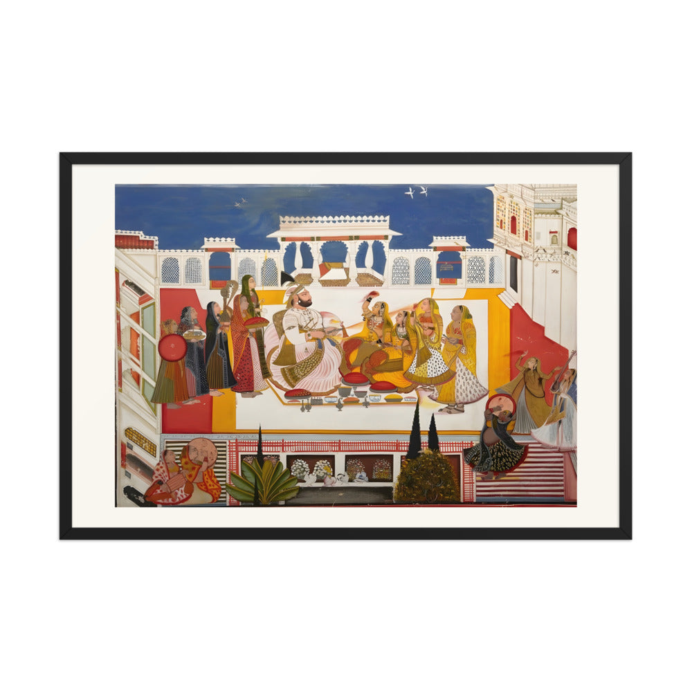 Rawat Gokal Das Celebrating Holi with His Consorts — view 5