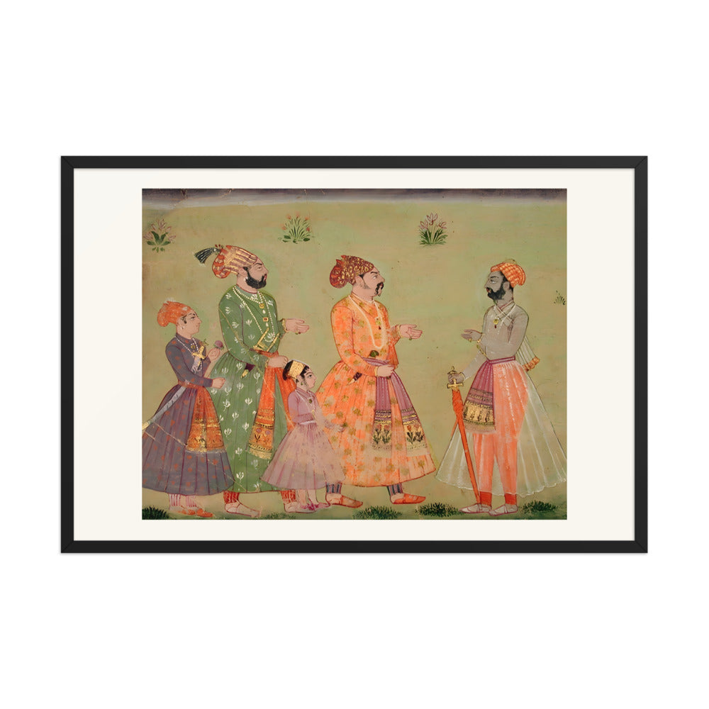 A raja with a small retinue is greeted by a sword-bearer — view 8