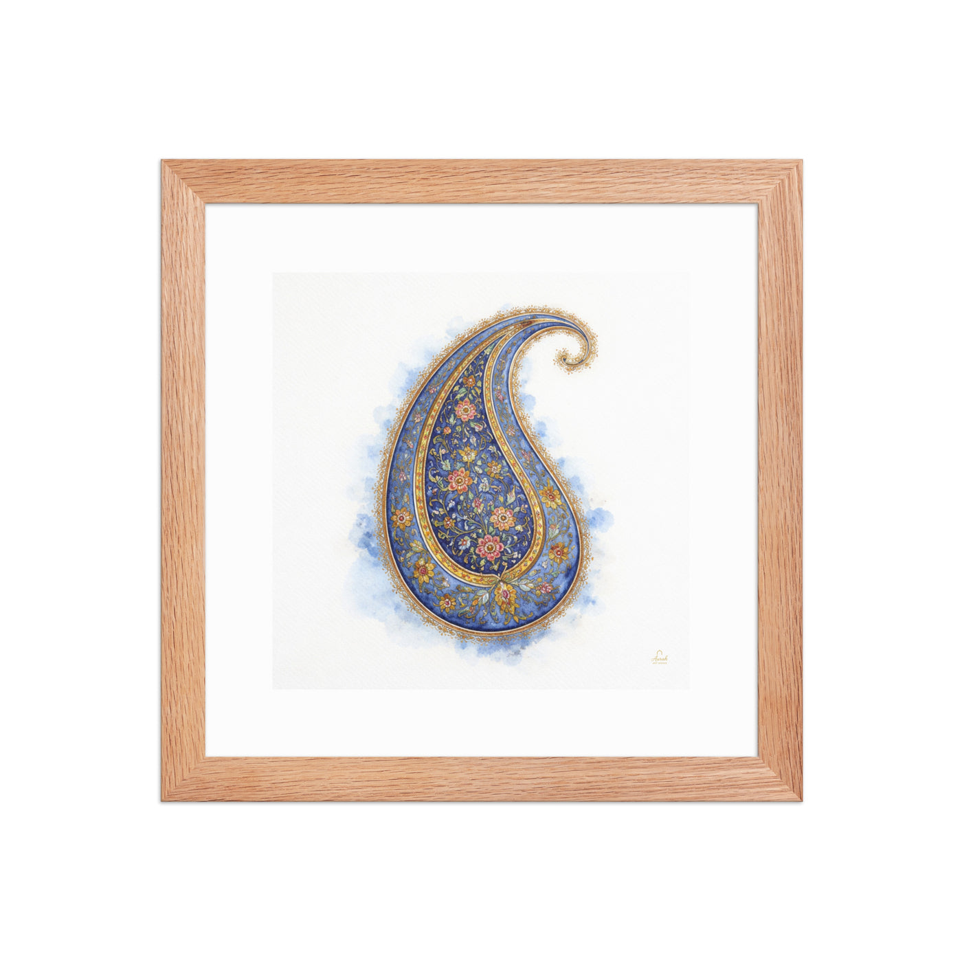 Boteh Paisley Mughal Wall Art | Persian Inspired Floral Print for Elegant Home Decor — view 8
