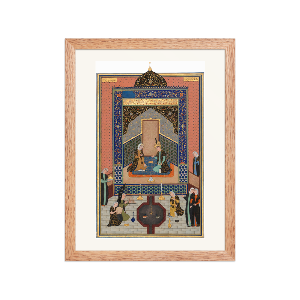 Bahram Gur in the Dark Palace on Saturday — Herat, 1525 | Restored Persian Wall Art — view 2