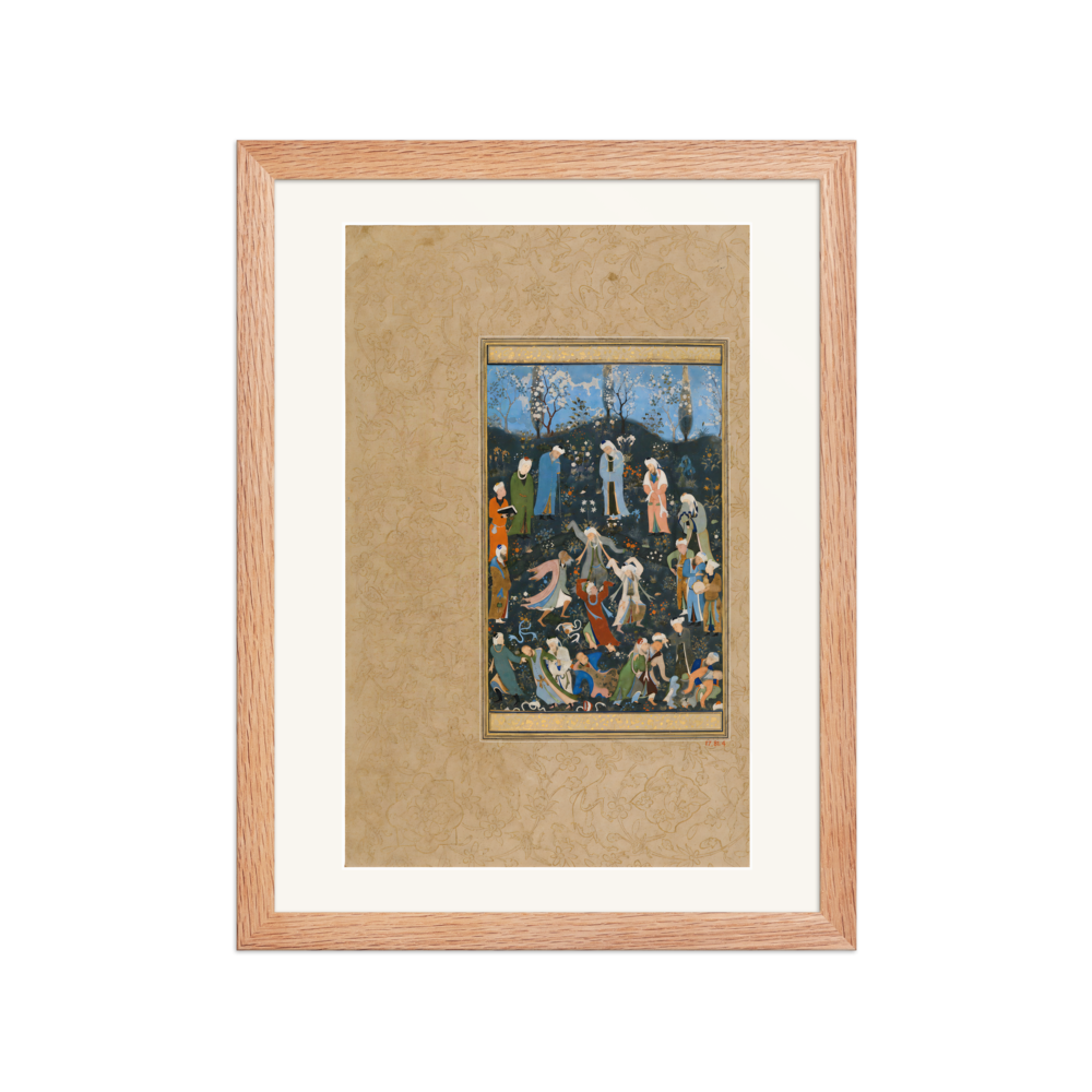 Dancing Dervishes — Divan of Hafiz, Herat | Restored Persian Wall Art — view 2