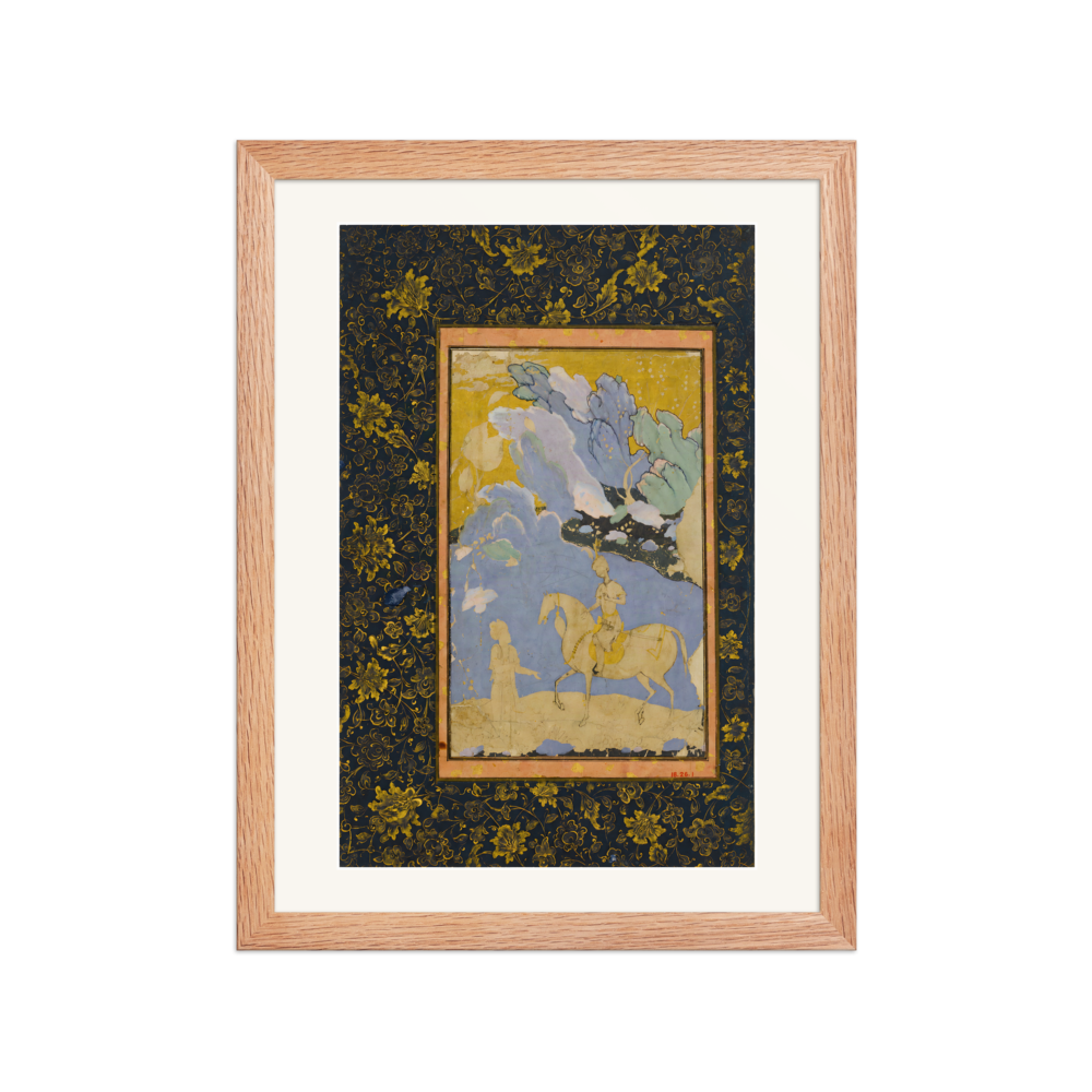 Meeting of a Prince and Poet — Tabriz | Restored Persian Wall Art — view 2
