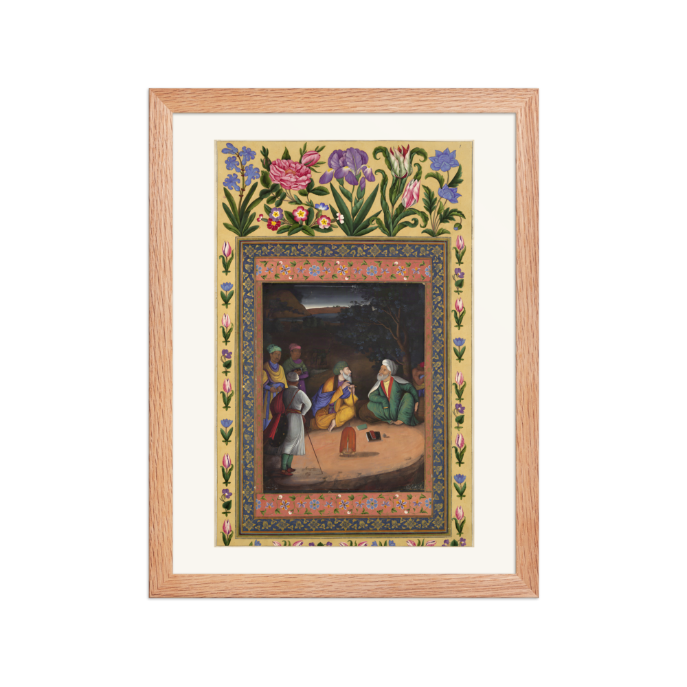 A Night-time Gathering — Davis Album, 1664 | Restored Persian Wall Art — view 2
