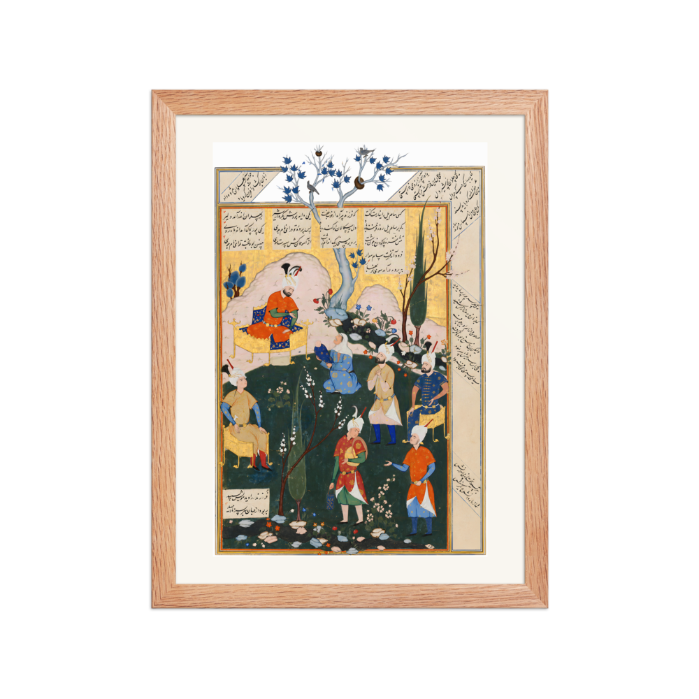 The Birth of Zal — Shahnama, 1576 | Restored Persian Wall Art — view 2