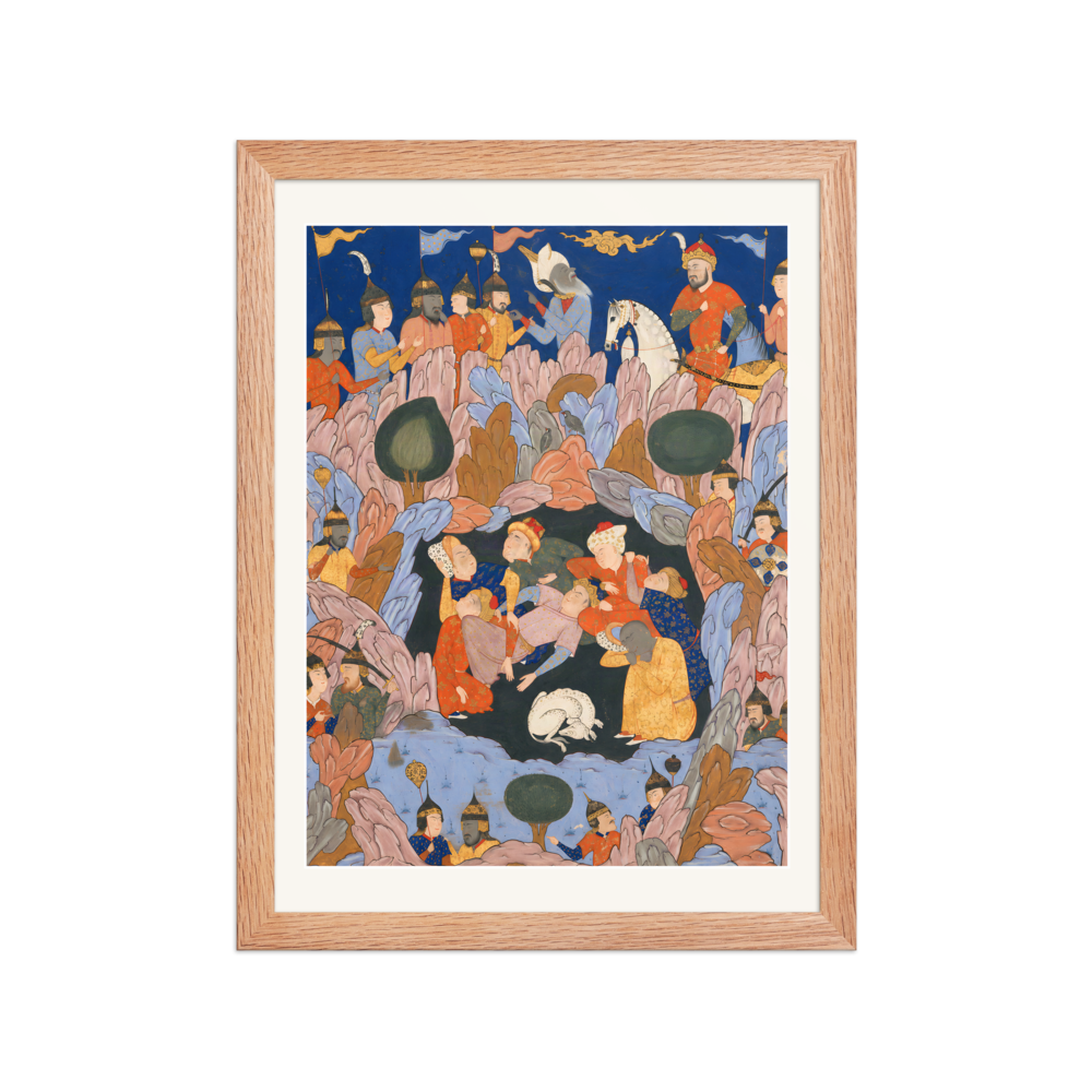 The Seven Sleepers of Ephesus — Falnama | Restored Persian Wall Art — view 2