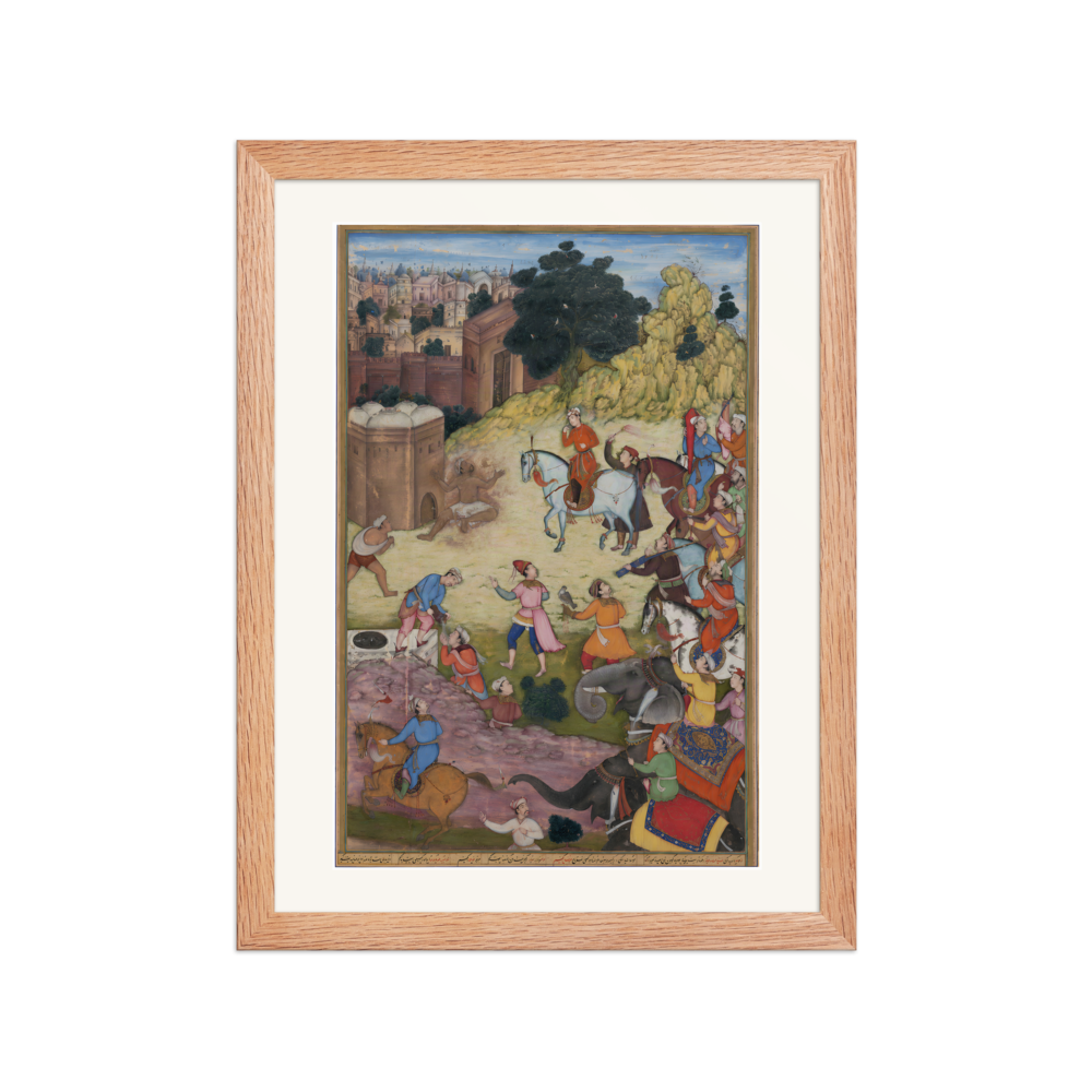 A Bathhouse Keeper Consumed by Passion — Khamsa, 1597 | Restored Persian Wall Art — view 2