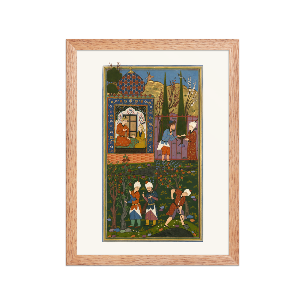 Bahram Gur in the Blue Pavilion — Khamsa of Nizami, 1528 — view 2