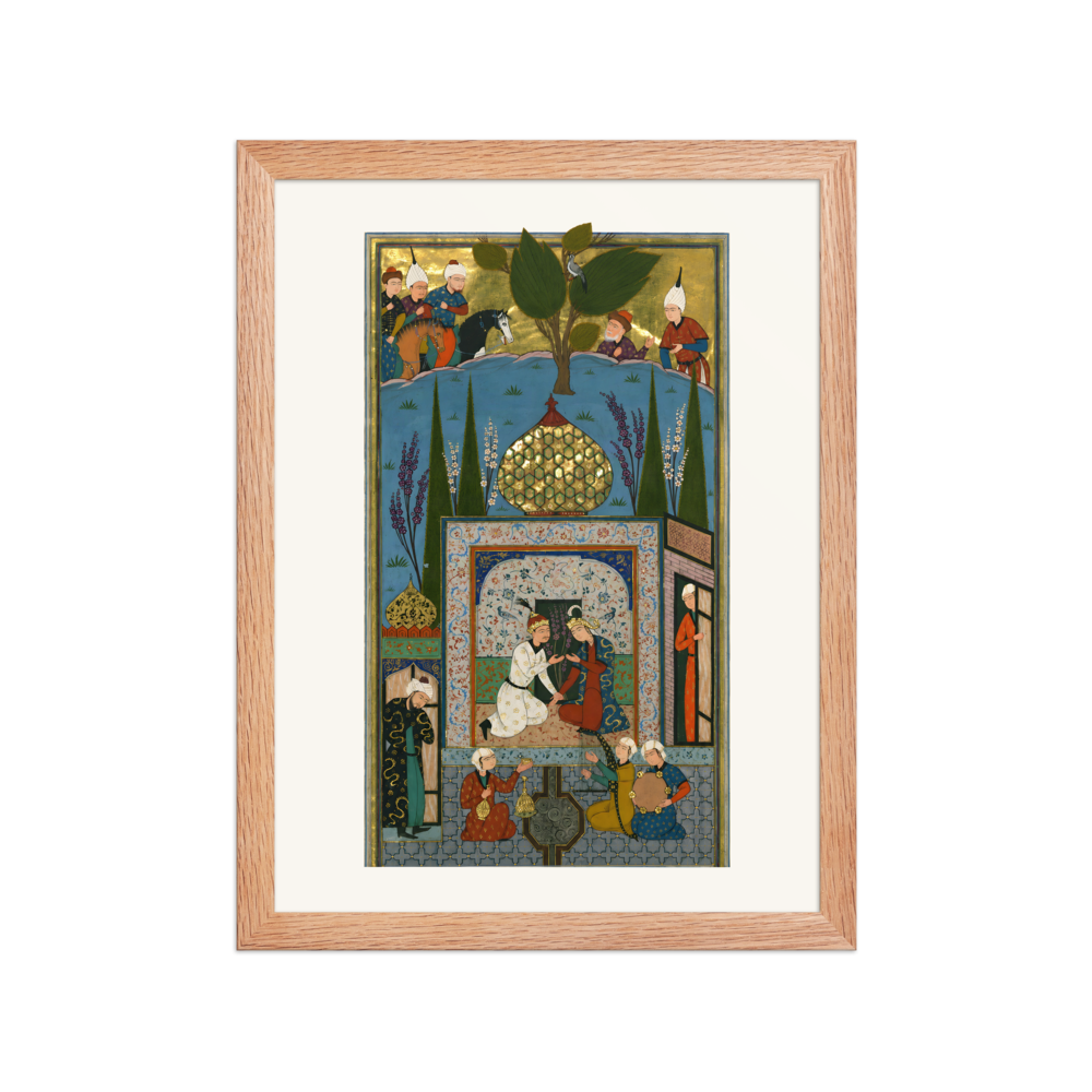 Bahram Gur in the White Pavilion — Khamsa of Nizami, 1528 — view 2