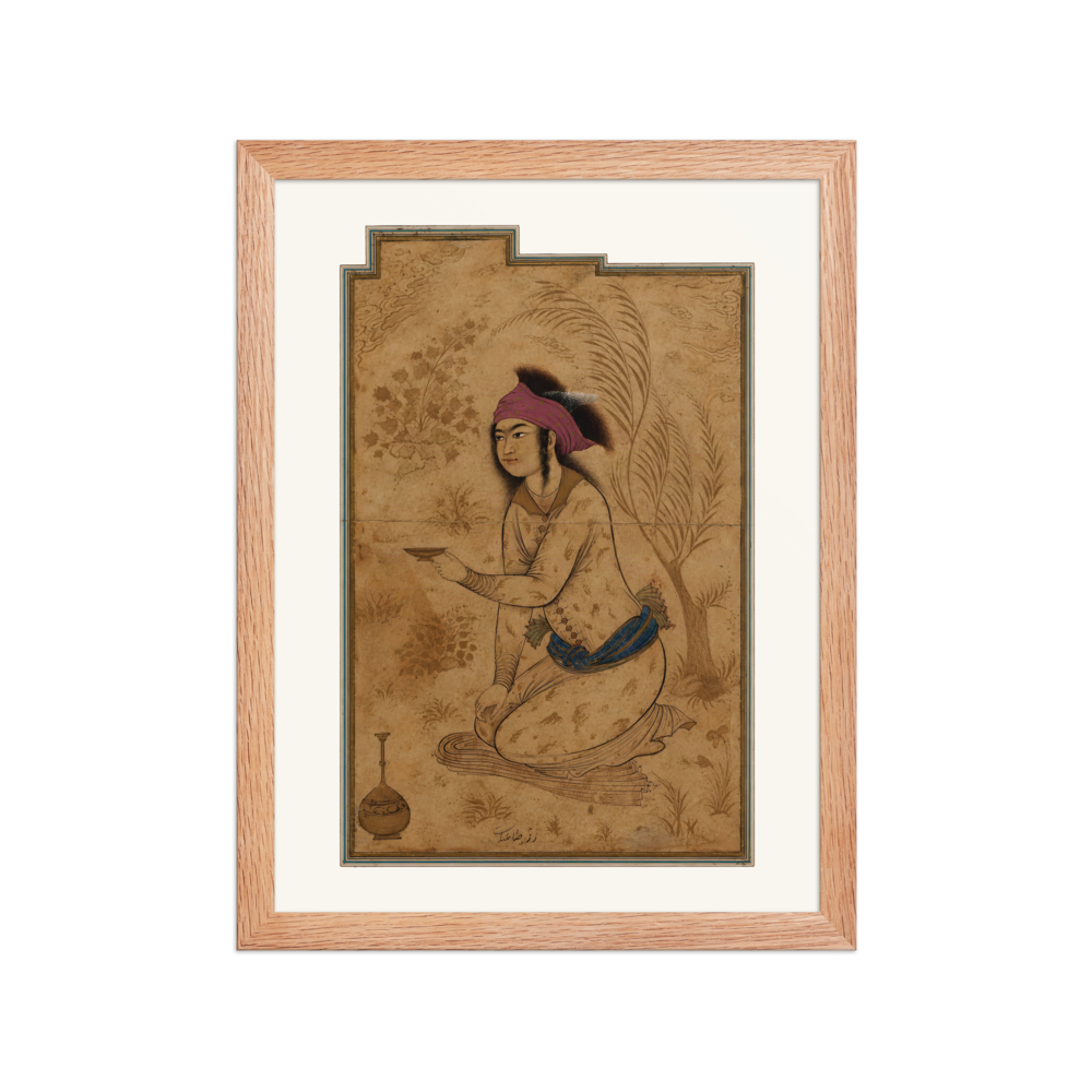 Youth Kneeling with a Wine-Cup — Isfahan School — view 2