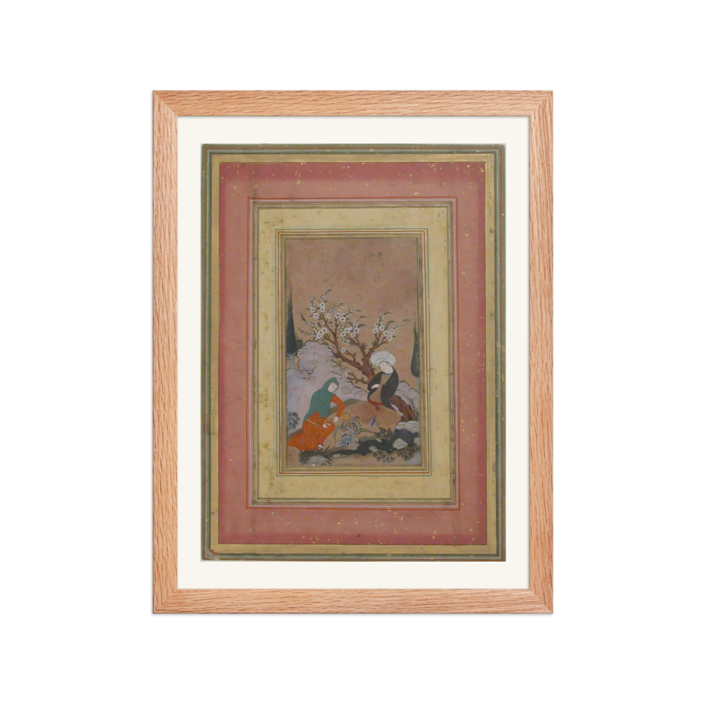 Lovers in a Landscape — Safavid Album Leaf — view 2