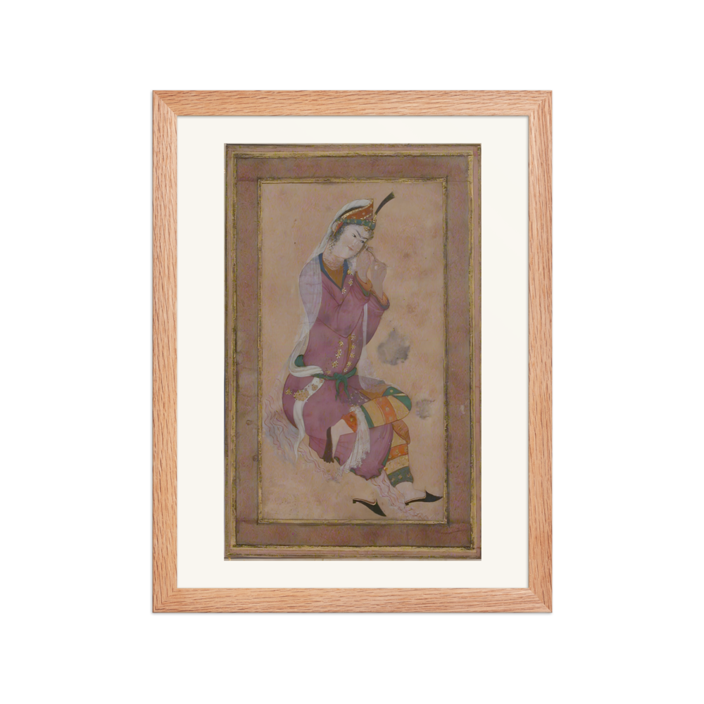 Seated Woman Curling Her Hair — view 2