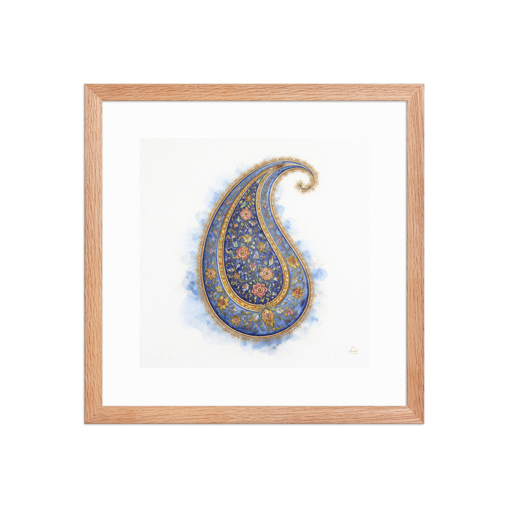 Boteh Paisley Mughal Wall Art | Persian Inspired Floral Print for Elegant Home Decor — view 10