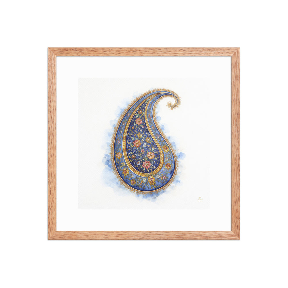 Boteh Paisley Mughal Wall Art | Persian Inspired Floral Print for Elegant Home Decor — view 11