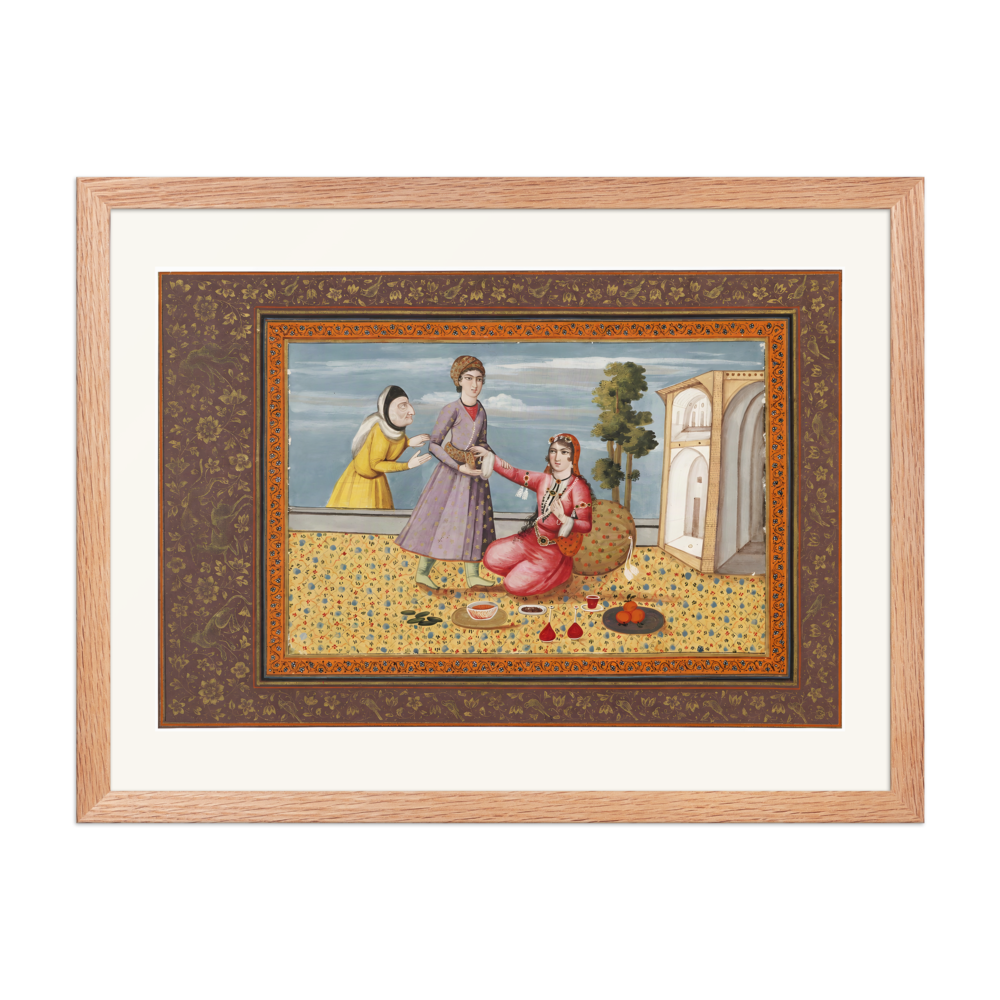 Siyavush in Sudaba's Chamber | Restored Persian Miniature — view 5