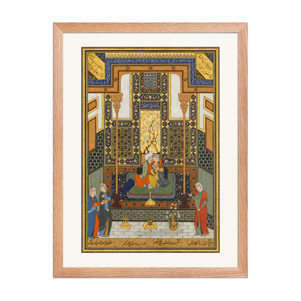 The Marriage of Khusrau and Shirin — Herat, 1525 | Restored Persian Wall Art — view 5