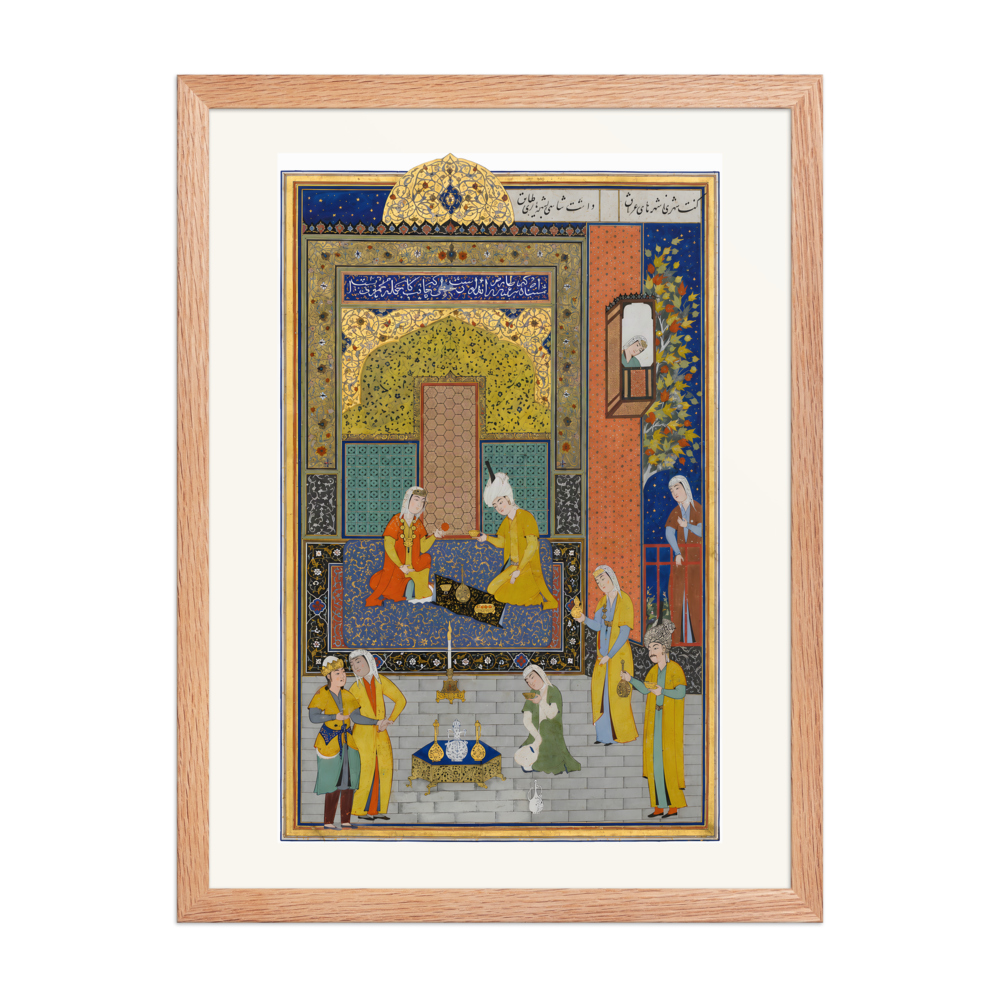 Bahram Gur in the Yellow Palace on Sunday — Herat, 1525 | Restored Persian Wall Art — view 5