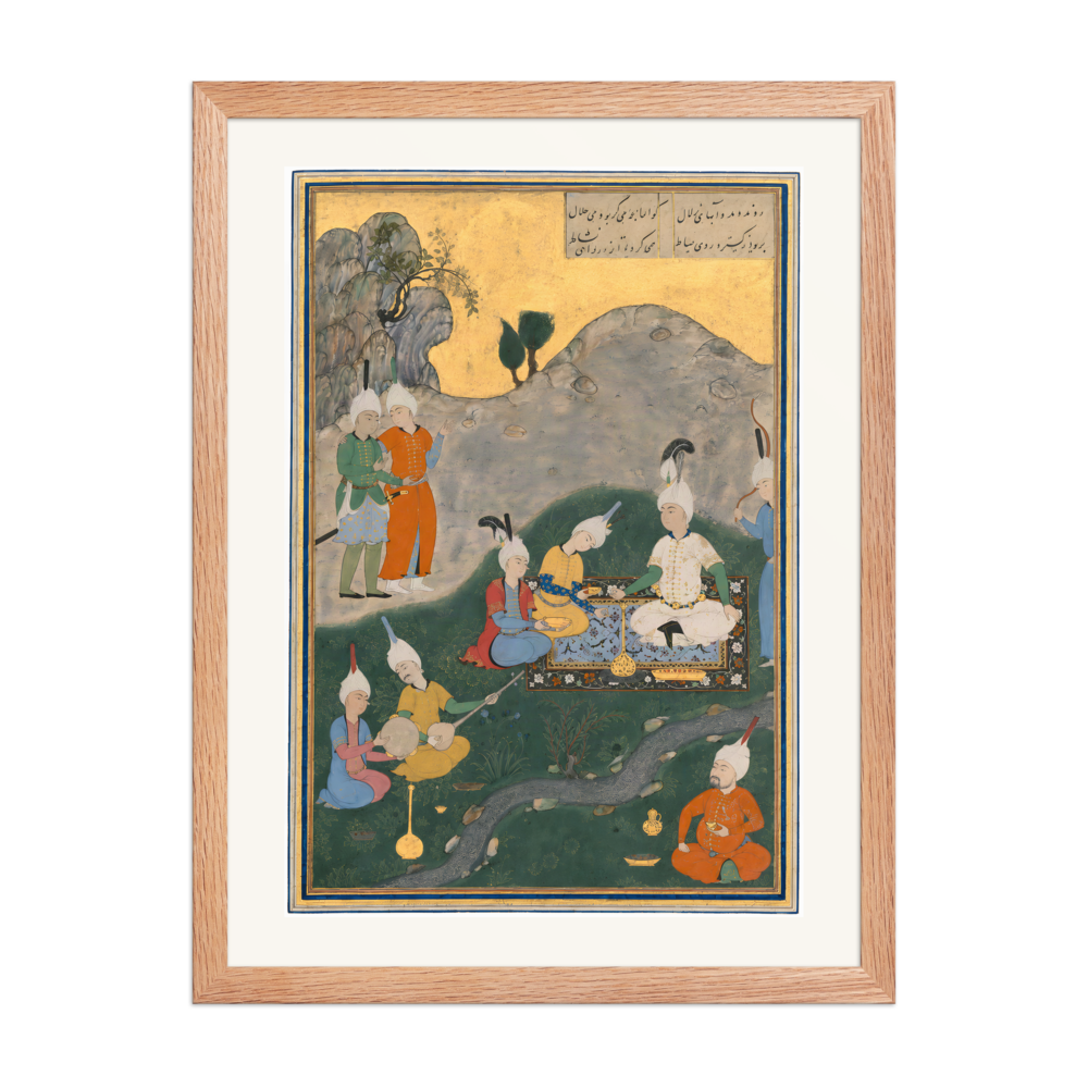 Alexander at a Banquet — Herat, 1525 | Restored Persian Wall Art — view 5