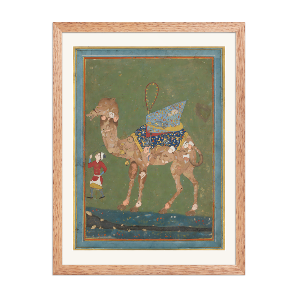 Composite Camel with Attendant — Khurasan | Restored Persian Wall Art — view 5