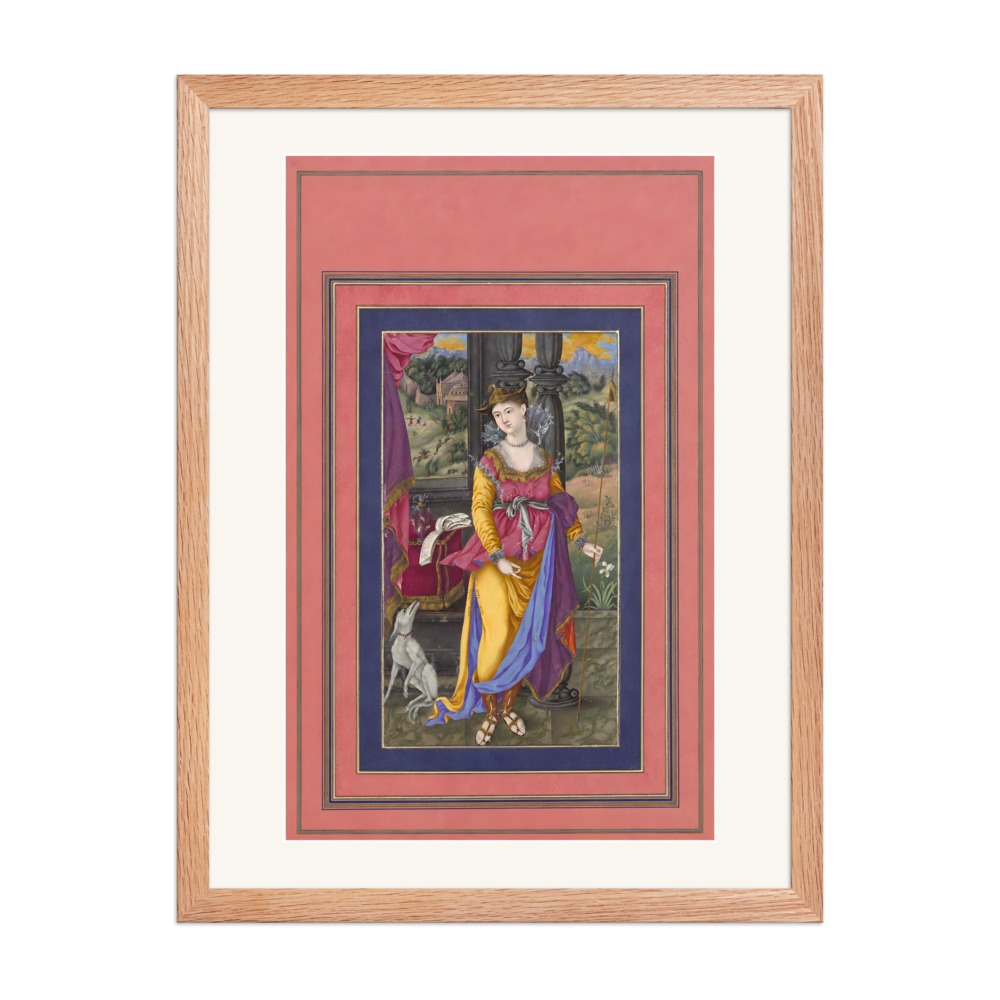 Diana, Goddess of the Hunt — Davis Album | Restored Persian Wall Art — view 5
