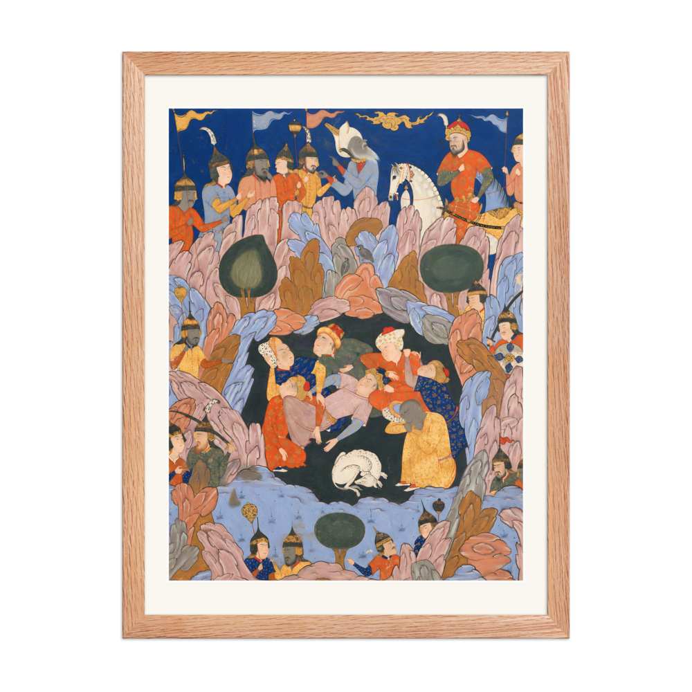 The Seven Sleepers of Ephesus — Falnama | Restored Persian Wall Art — view 5