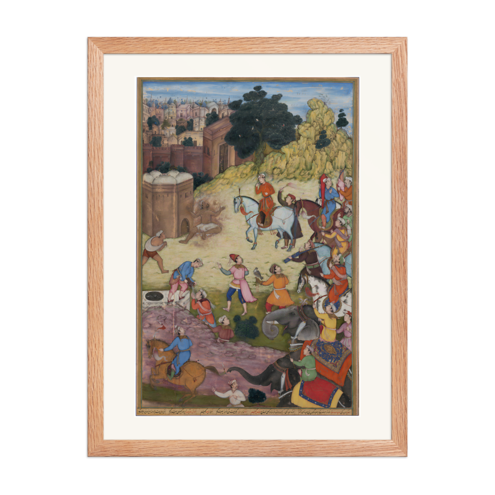 A Bathhouse Keeper Consumed by Passion — Khamsa, 1597 | Restored Persian Wall Art — view 5
