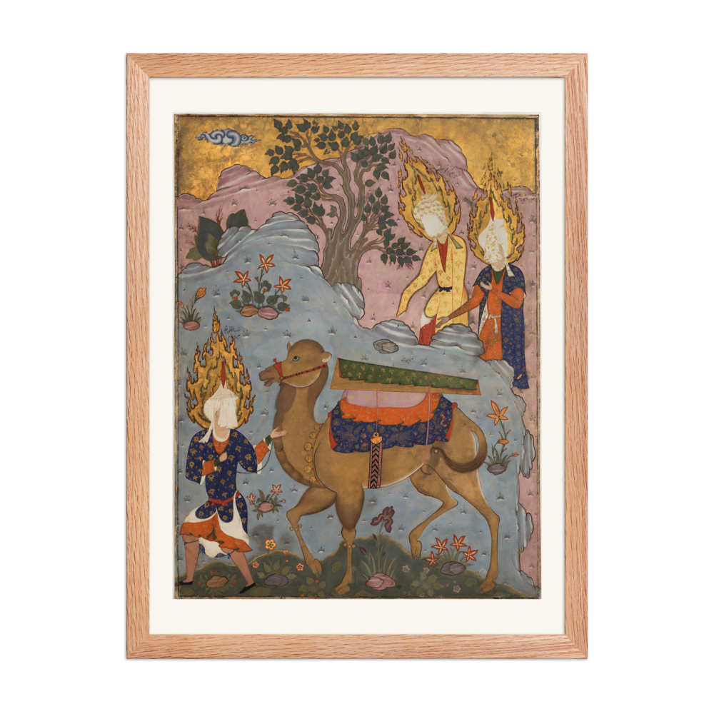 The Coffin of Imam Ali — Falnama, Qazvin | Restored Persian Wall Art — view 5