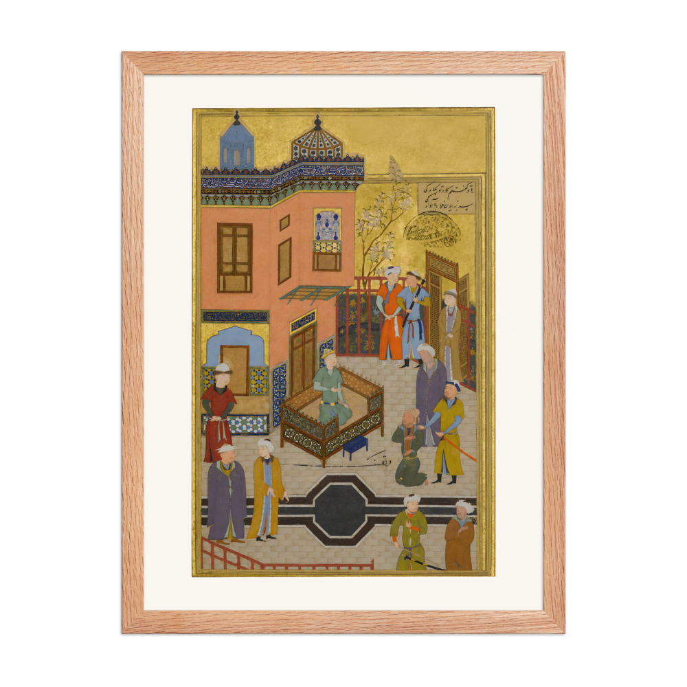 The Beggar Who Loved a Prince — Mantiq al-Tayr, Herat | Restored Persian Wall Art — view 5
