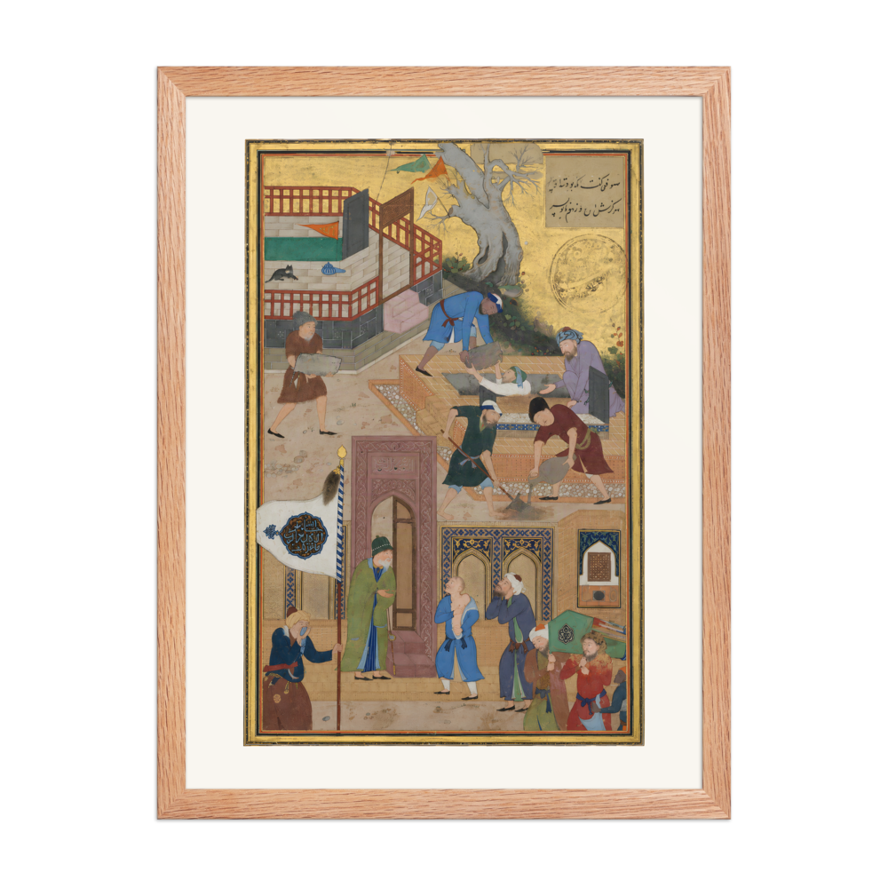 Funeral Procession — Mantiq al-Tayr, Herat | Restored Persian Wall Art — view 5