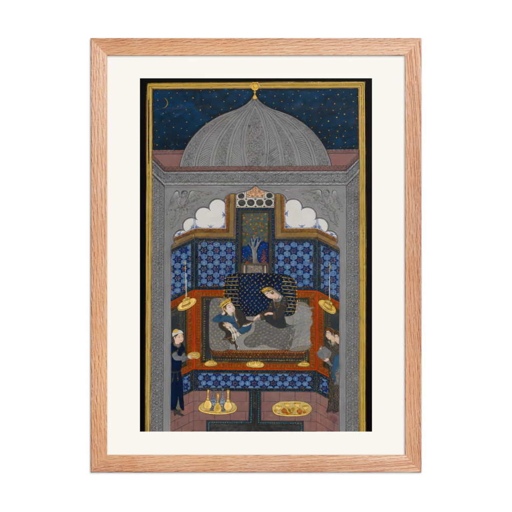 Bahram Gur in the Dark Palace — Khamsa of Nizami, Herat 1430 | Restored Persian Wall Art — view 5