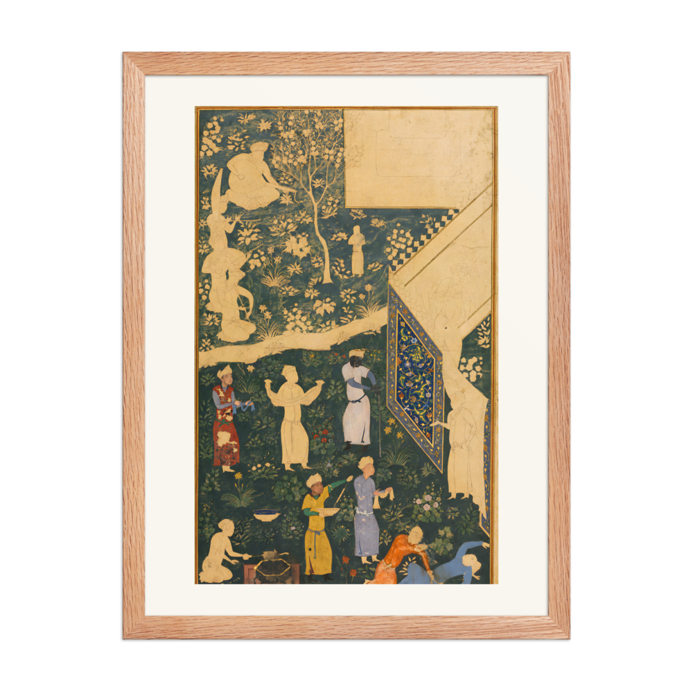Outside a Royal Encampment — Timurid Herat, about 1485 | Restored Persian Wall Art — view 5