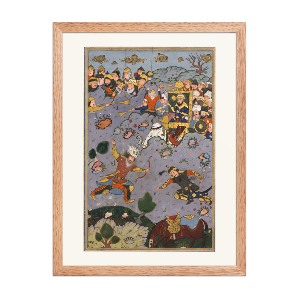 Rustam Shoots Ashkabus — Shiraz Shahnama | Restored Persian Wall Art — view 5
