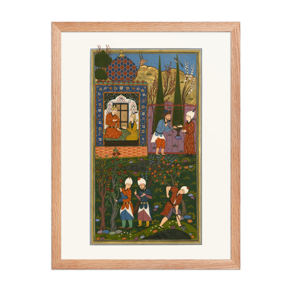 Bahram Gur in the Blue Pavilion — Khamsa of Nizami, 1528 — view 5